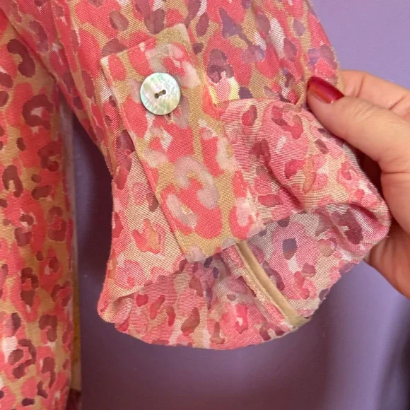 Ruby Rd. Vibrant Pink Patterned Layering Jacket size 18 - Picture 5 of 7